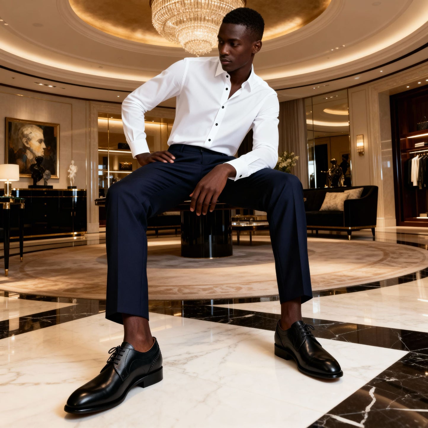 Sapatos de Homem Sociais Visar Preto