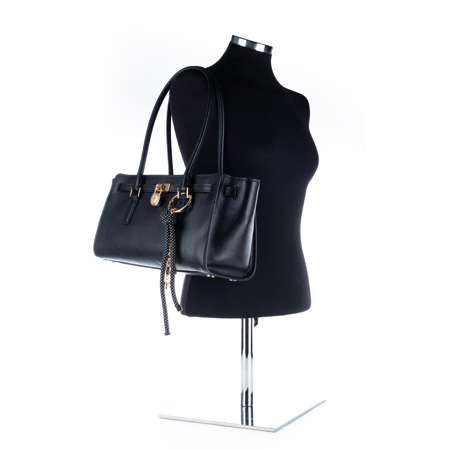 Bolsa Satchel Michael Kors Preta com Detalhes Elegantes