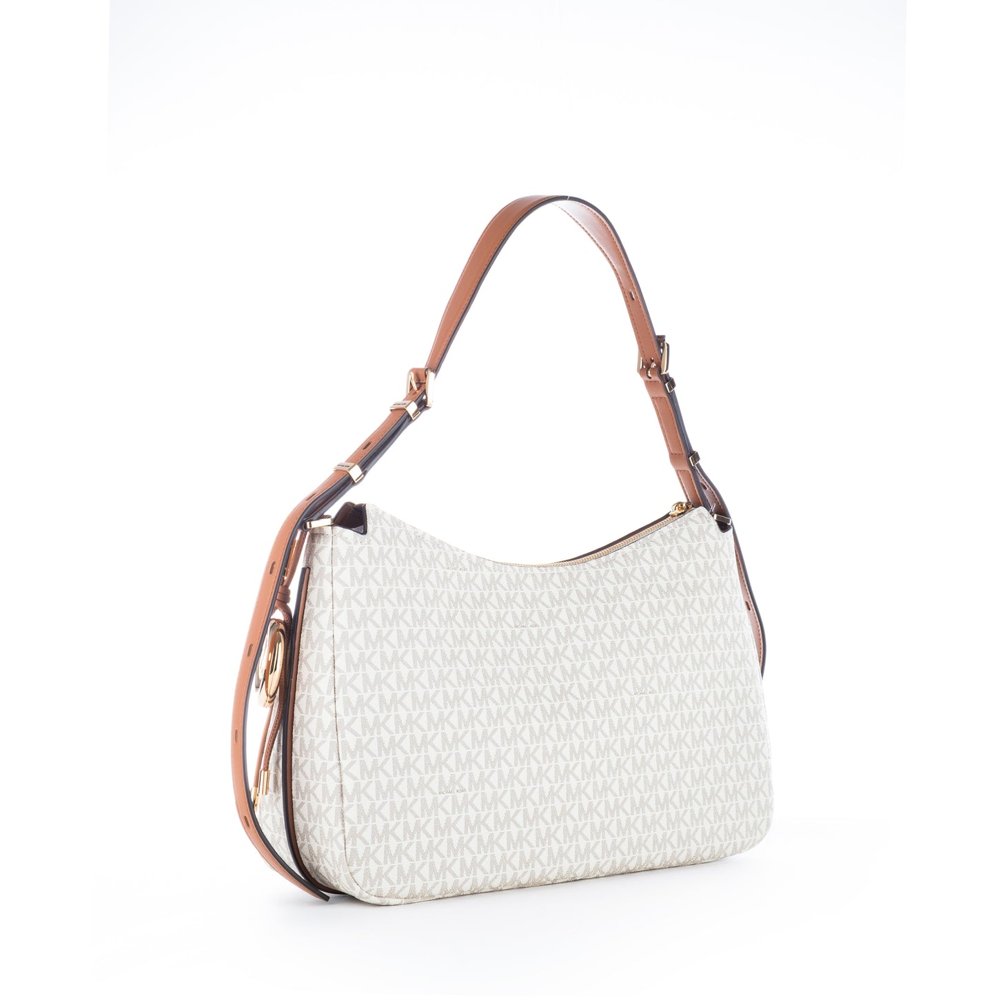 Bolsa de ombro Michael Kors Vanilla com Logo, Alça Ajustável e Detalhes Dourados