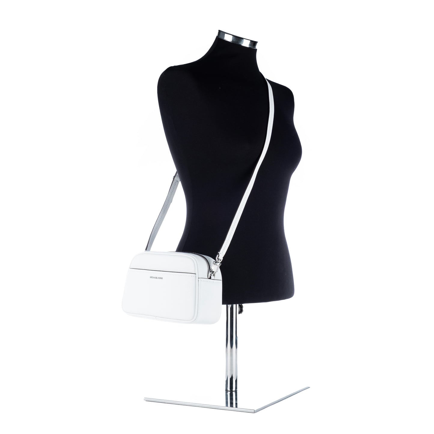 Bolsa Tiracolo Michael Kors Branca Optic com Detalhes Elegantes