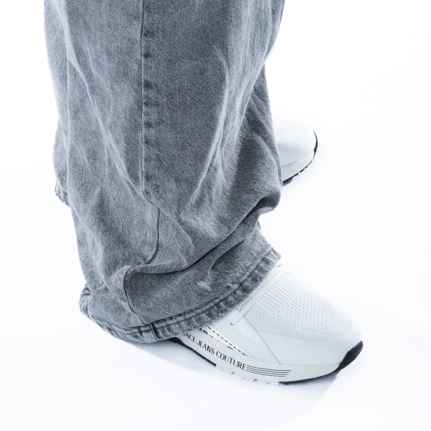 Ténis Mulher Versace Jeans Couture Branco com Detalhes Preto