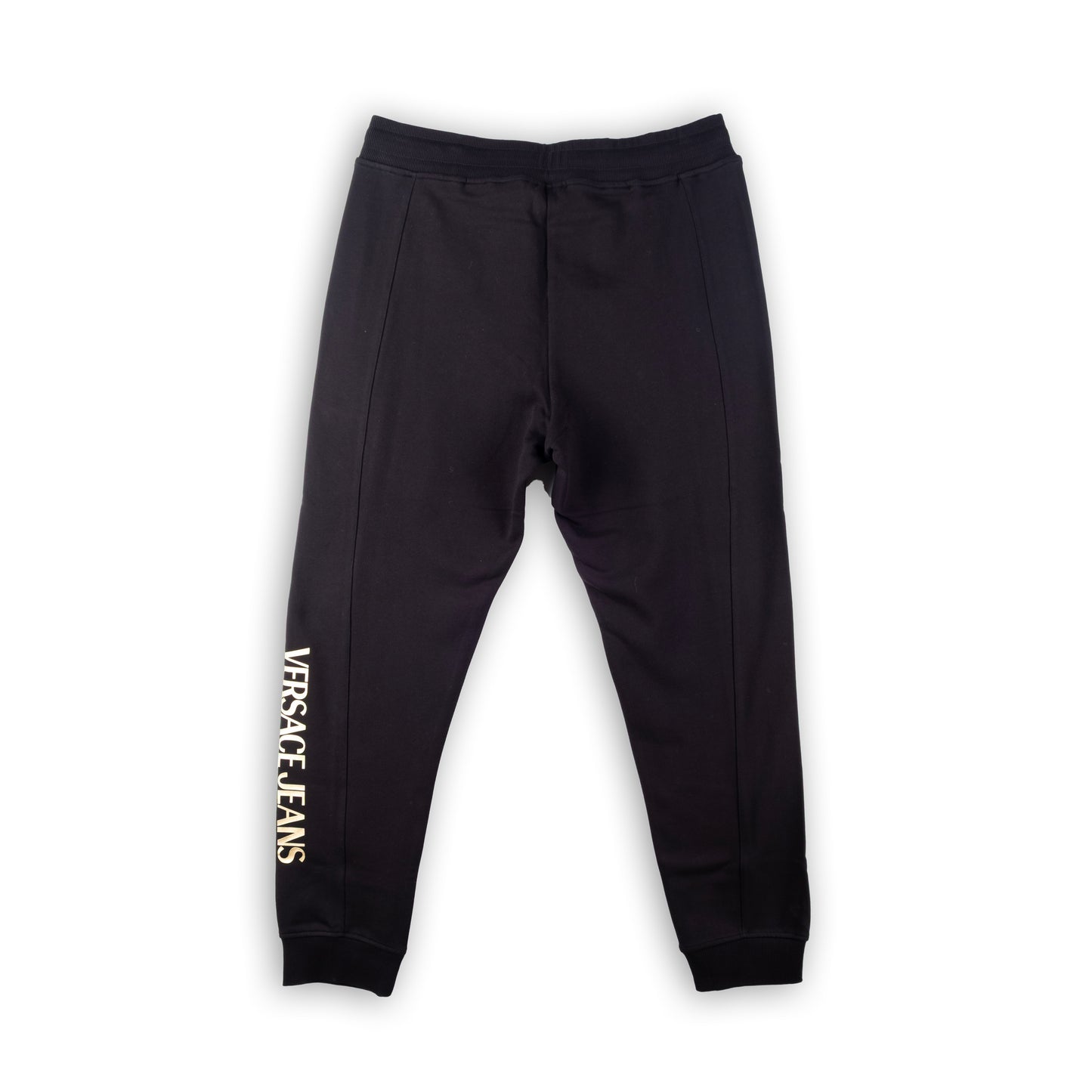 Calças Treino de Homem Versace Couture Pretas com Logo Dourado