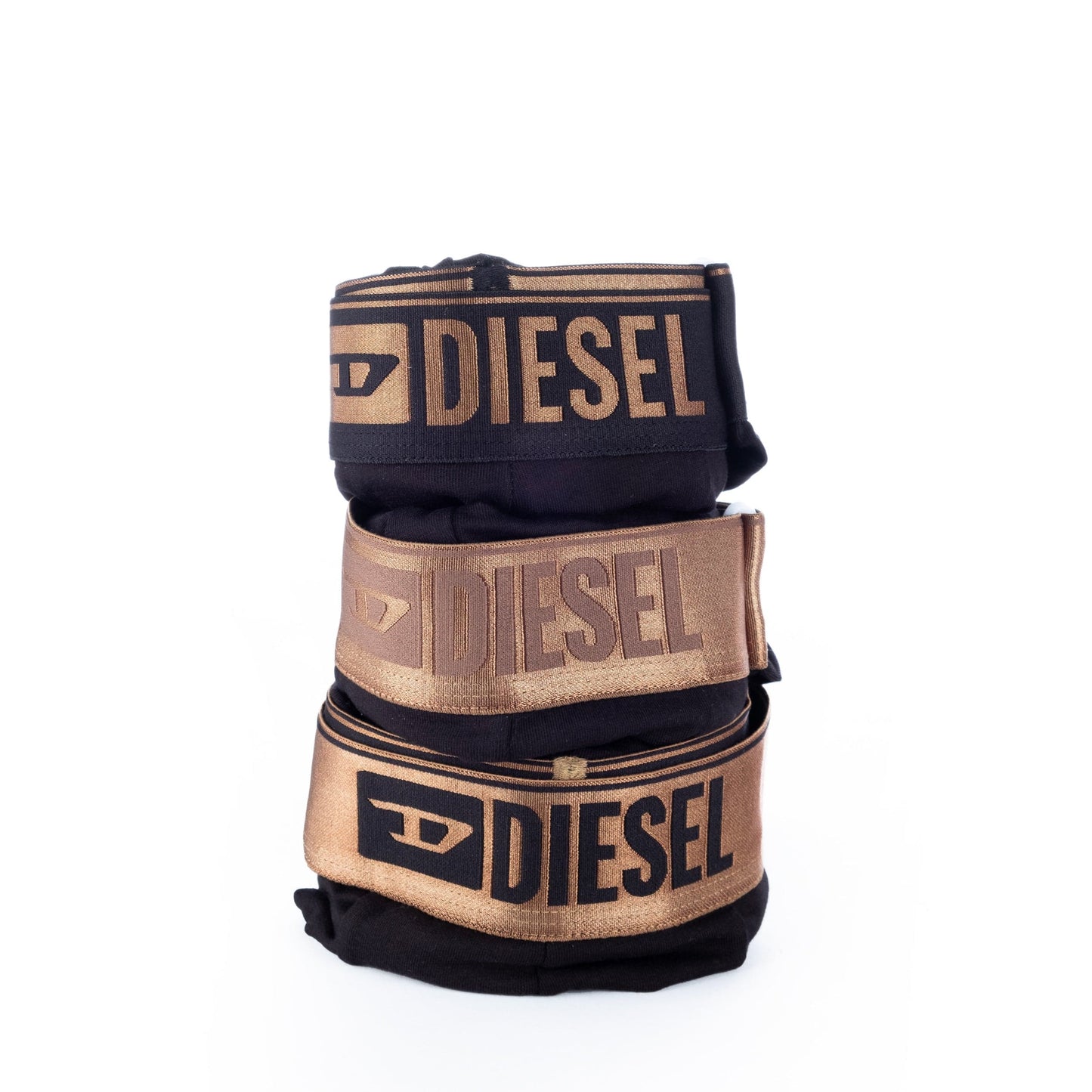 Pack de 3 Boxers de Homem Diesel em Castanho e Preto com Cintura com Logótipo