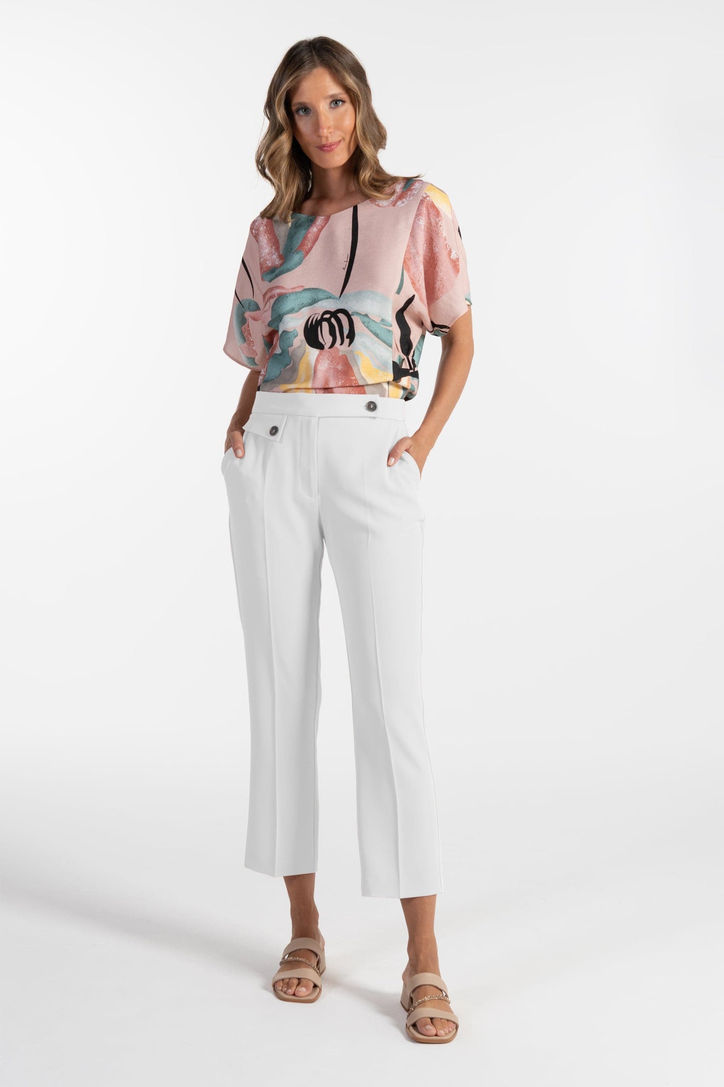 Calças Brancas de Mulher ANA SOUSA com Corte Reto