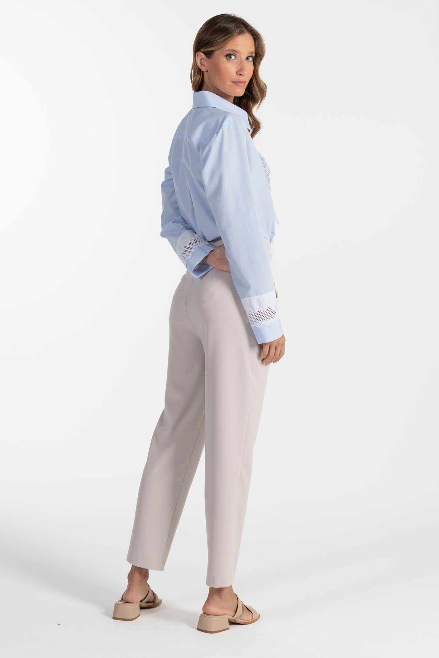 Calças Bege de Mulher ANA SOUSA com Corte Reto