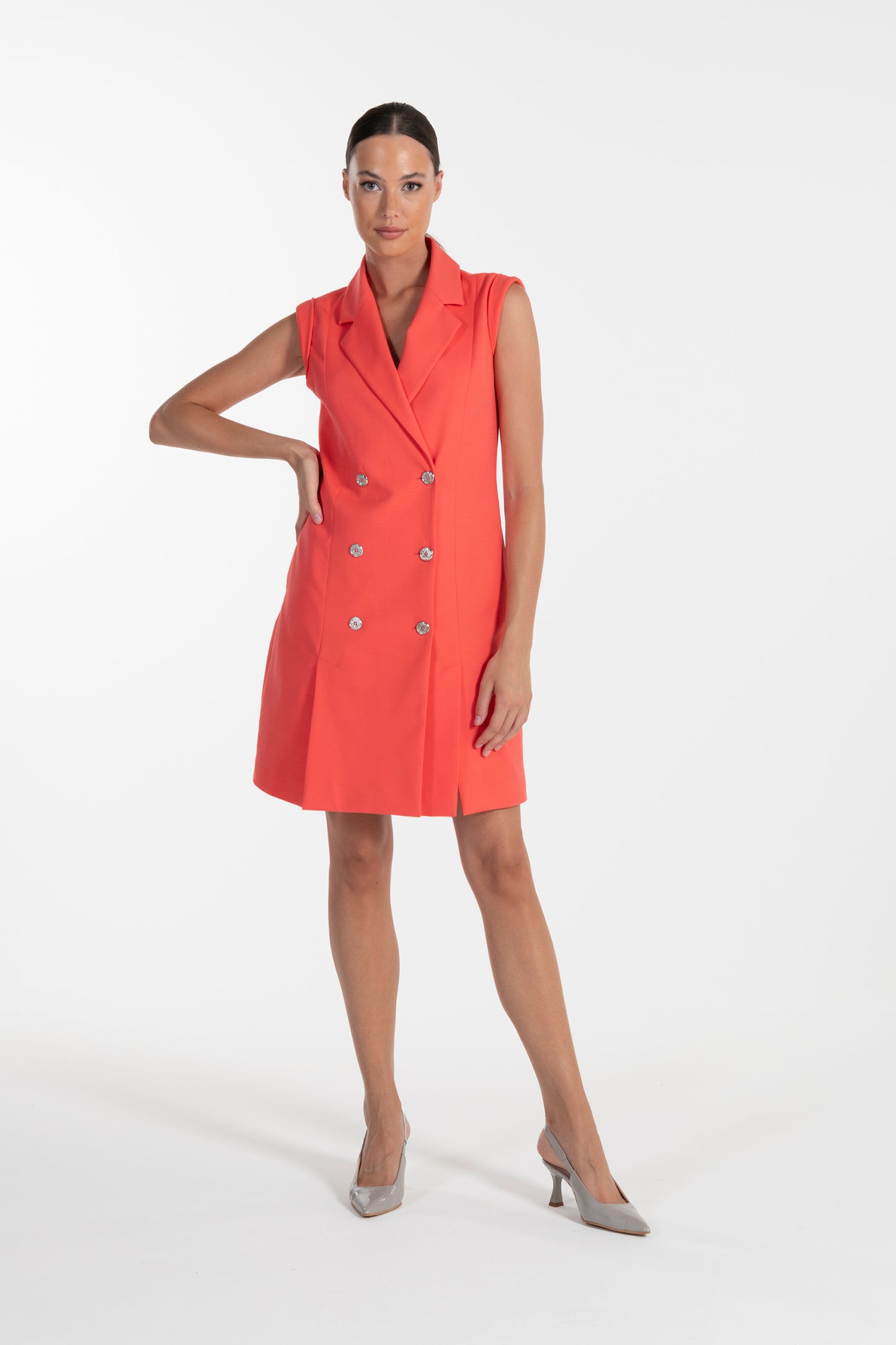 Vestido Coral de Mulher ANA SOUSA Estilo Colete
