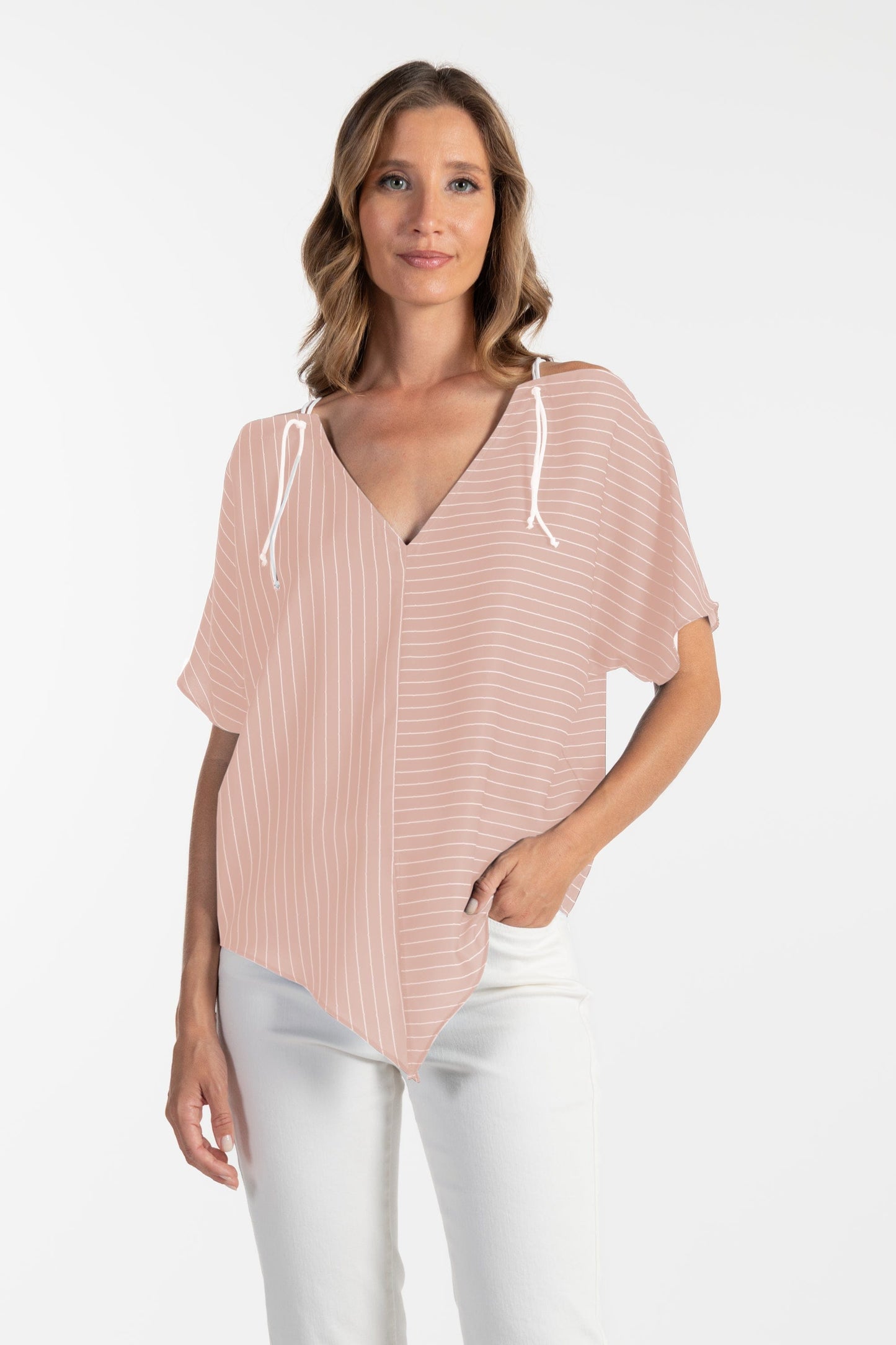 Túnica Rosa de Mulher ANA SOUSA com Decote em V