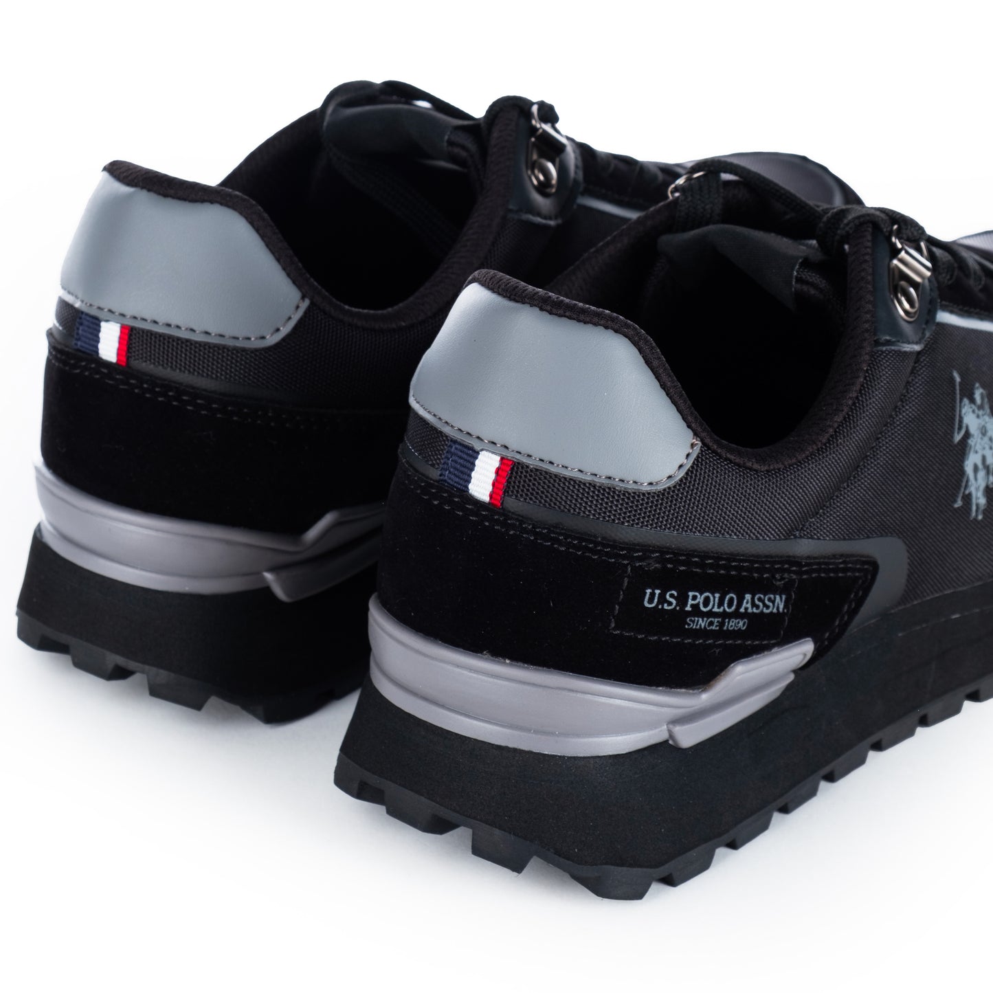 Ténis Homem Us Polo Preto com Detalhes Sofisticados