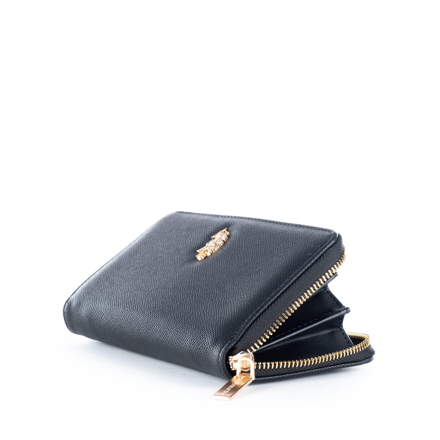 Carteira Mulher U.S. Polo Assn. Preta com Logótipo Dourado