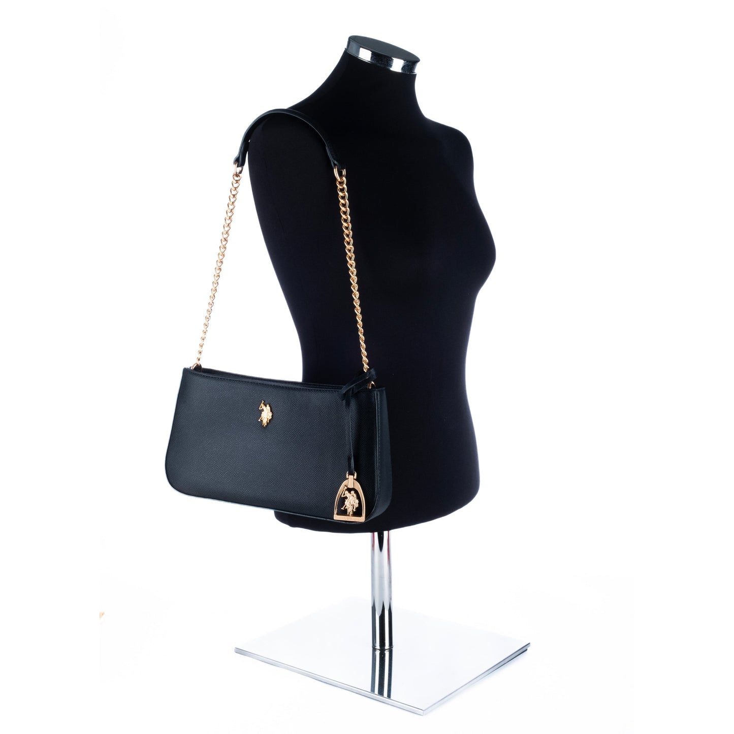 Bolsa Clutch Feminina Us Polo Preto Elegante