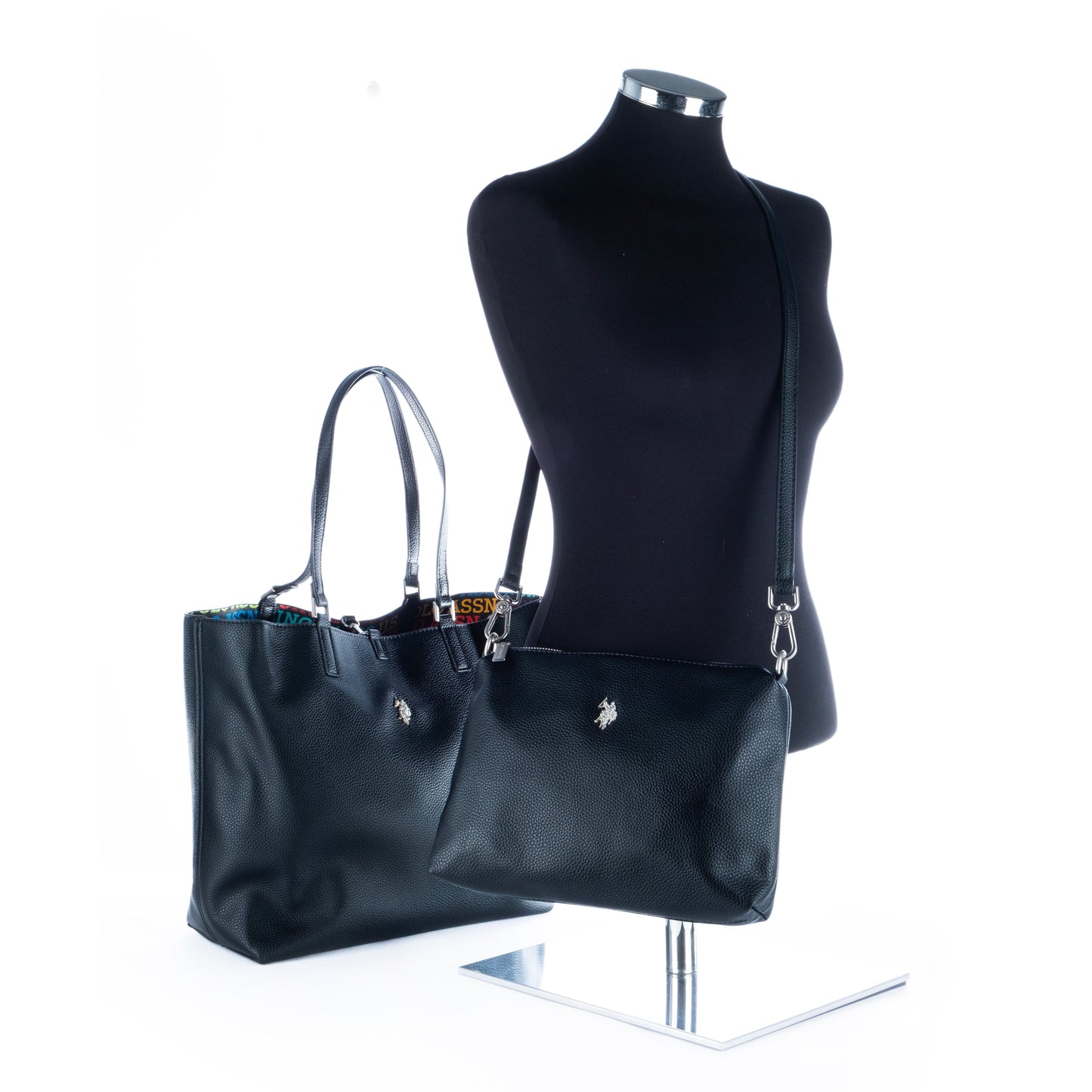 Bolsa Tote Preta Us Polo