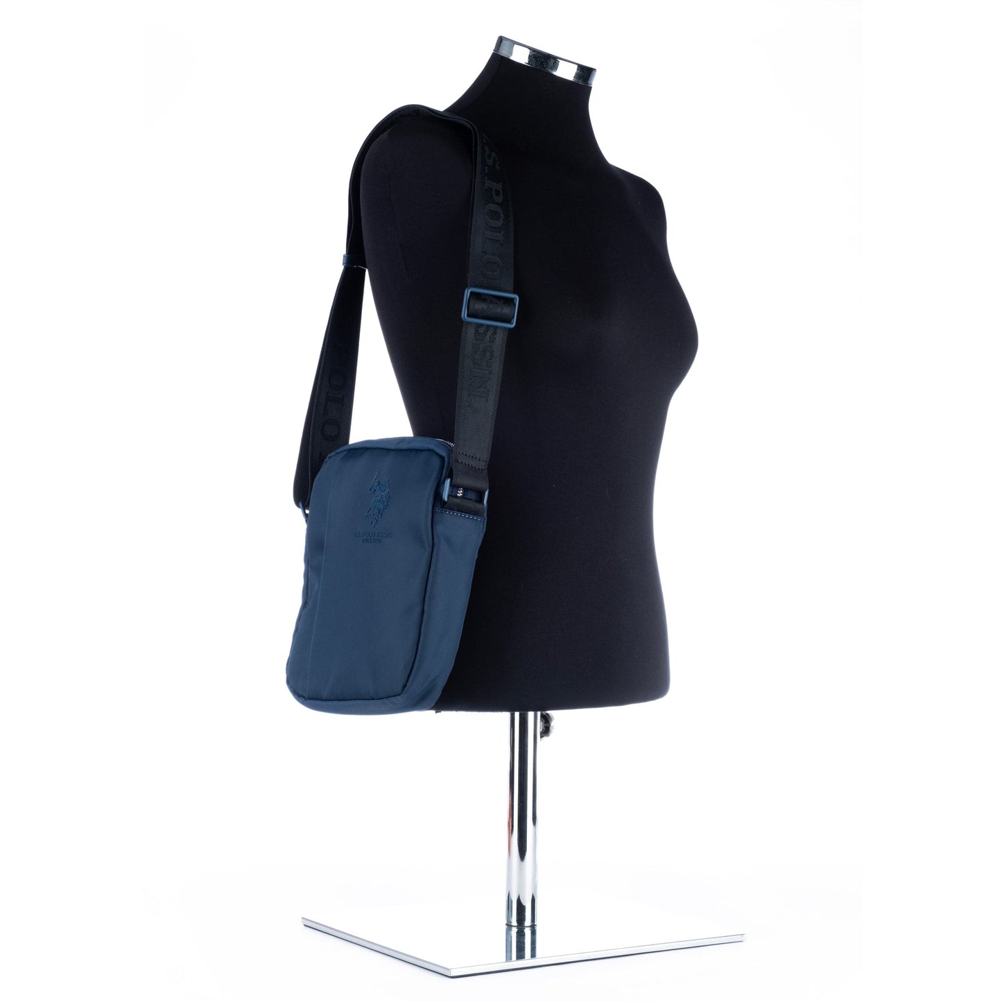 Bolsa Tiracolo Homem US Polo em Tecido Azul com Alça Ajustável