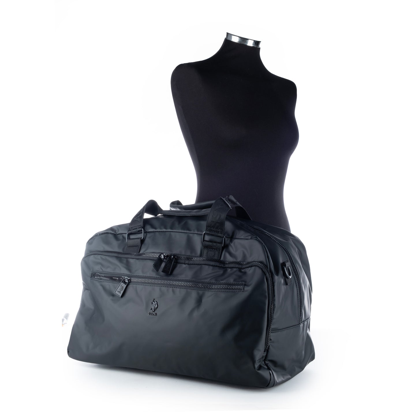 Masculino Saco US Polo Preto com Detalhes Modernos