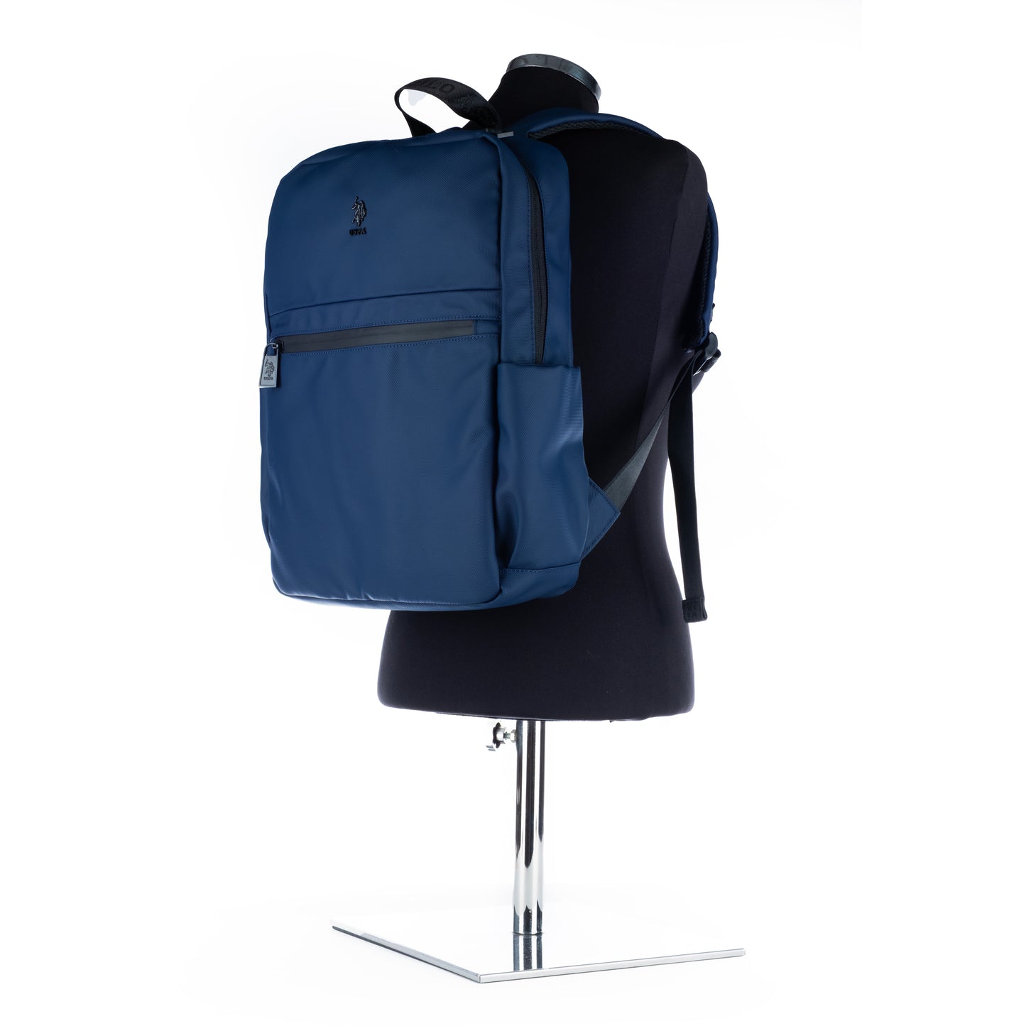 Mochila Homem U.S. Polo Assn. Azul Escuro com Bolso Frontal e Fecho de Correr
