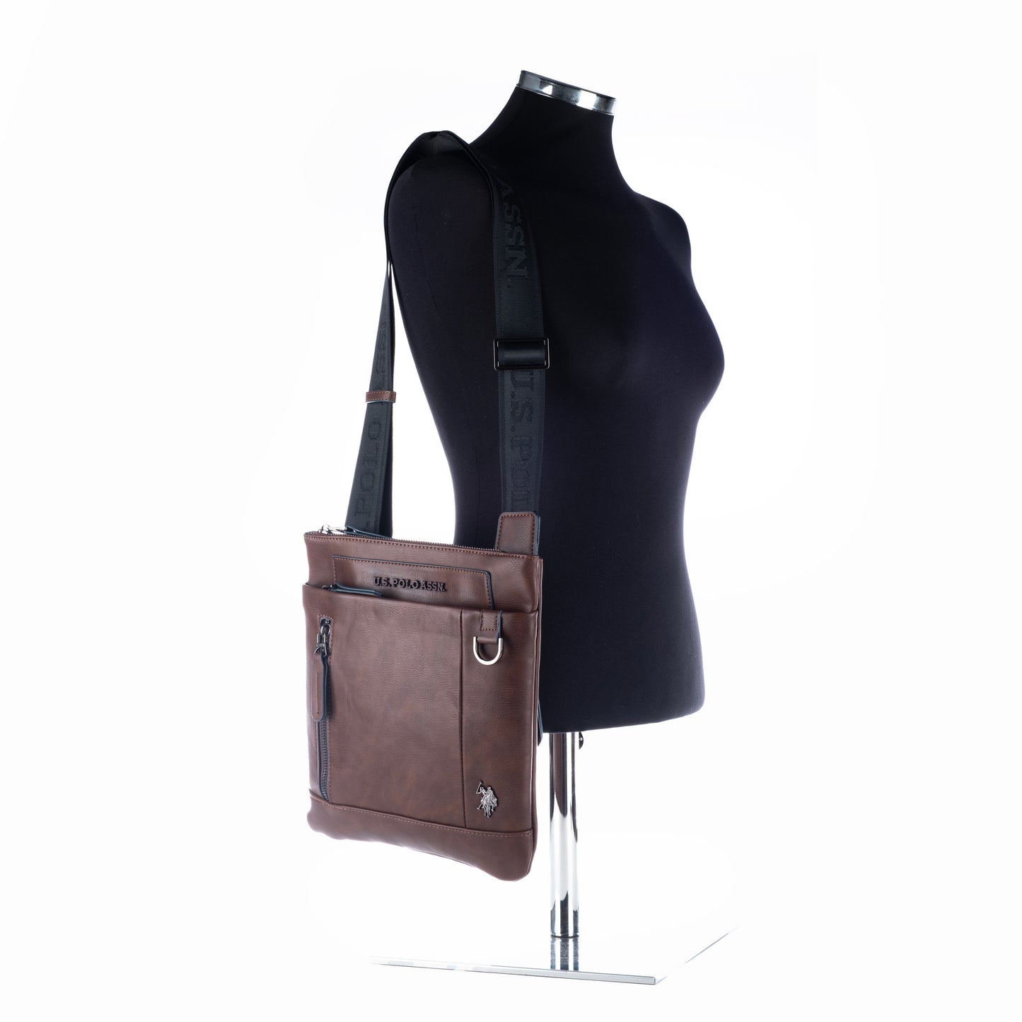 Masculino Saco Us Polo Marrom com Detalhes Modernos