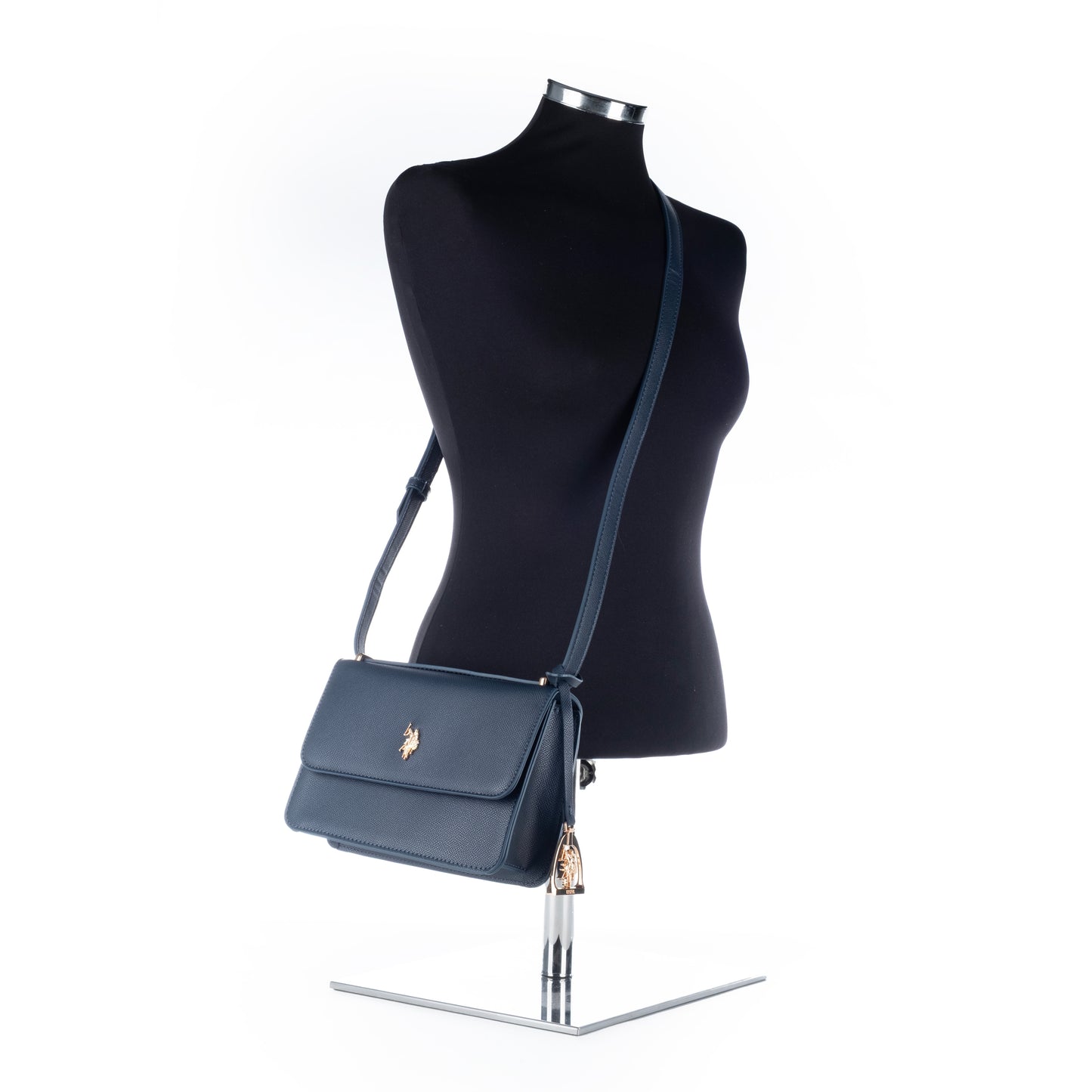 Bolsa Tiracolo US Polo, Azul Marinho, Elegante e Sofisticada