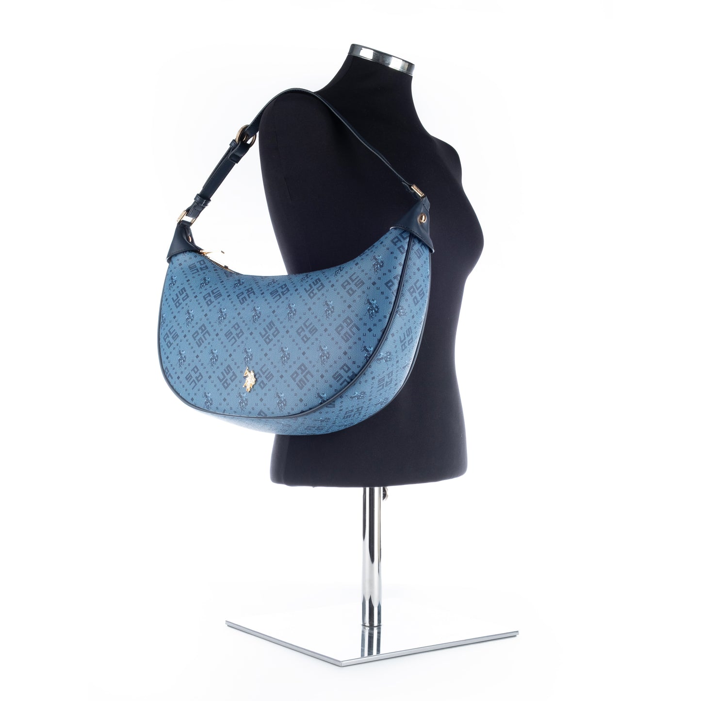 Bolsa de Ombro Us Polo Azul com Estampa Elegante