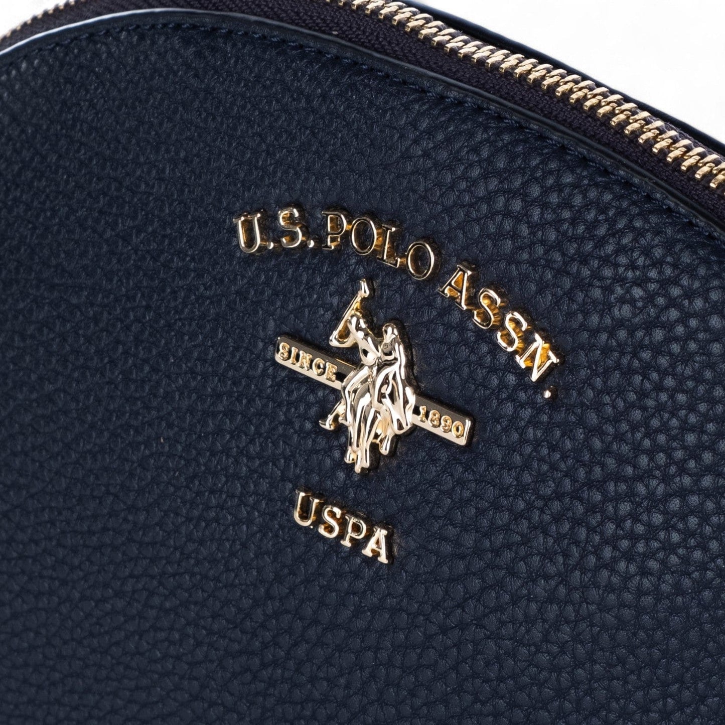 Bolsa Necessaire Us Polo Azul Marinho com Zíper Dourado