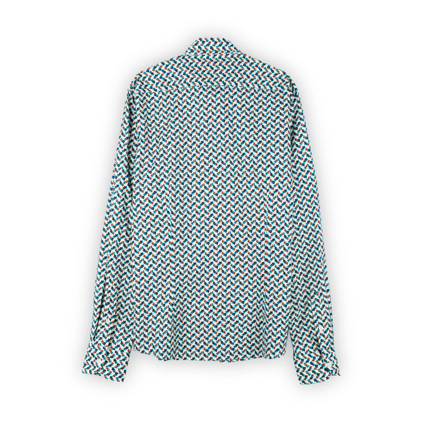 Camisa Homem Yes Zee Padrao Geometrico Verde