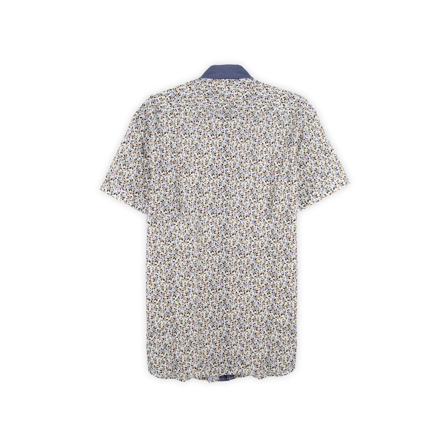 Camisa Homem Yes Zee Branca de Manga Curta com Microestampado Floral