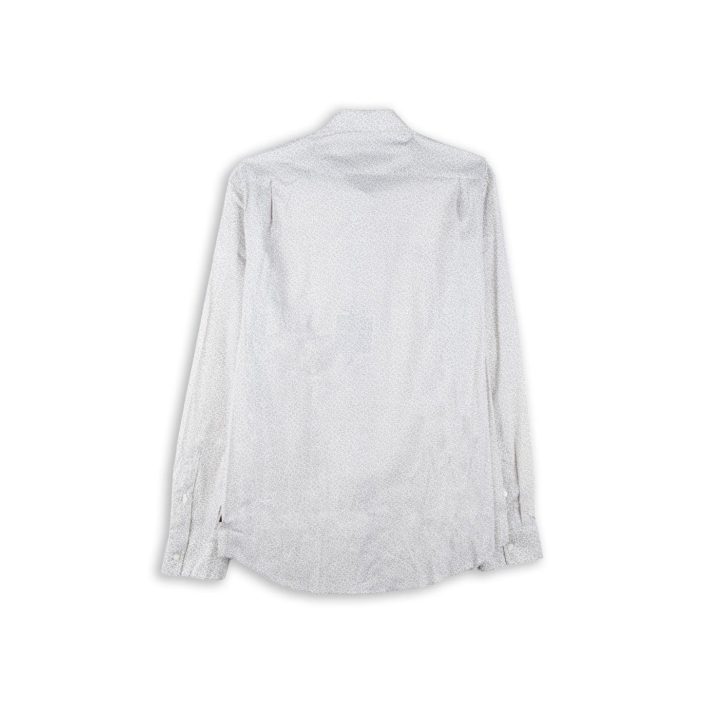 Camisa Homem Michael Kors Branco com Padrão Discreto e Manga Comprida