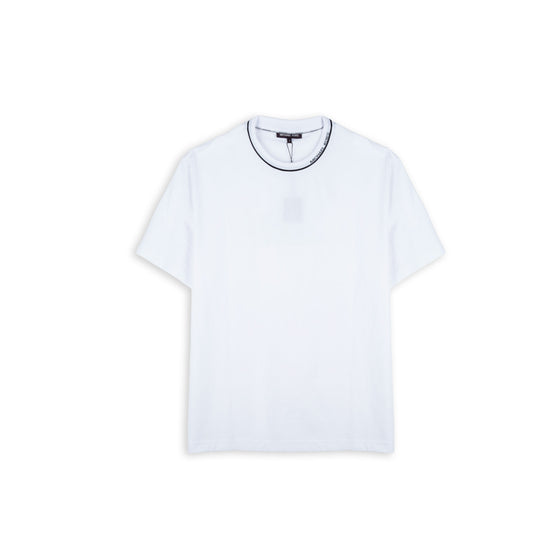 T-shirt Homem Michael Kors Branca com Gola Contrastante e Logótipo na Gola