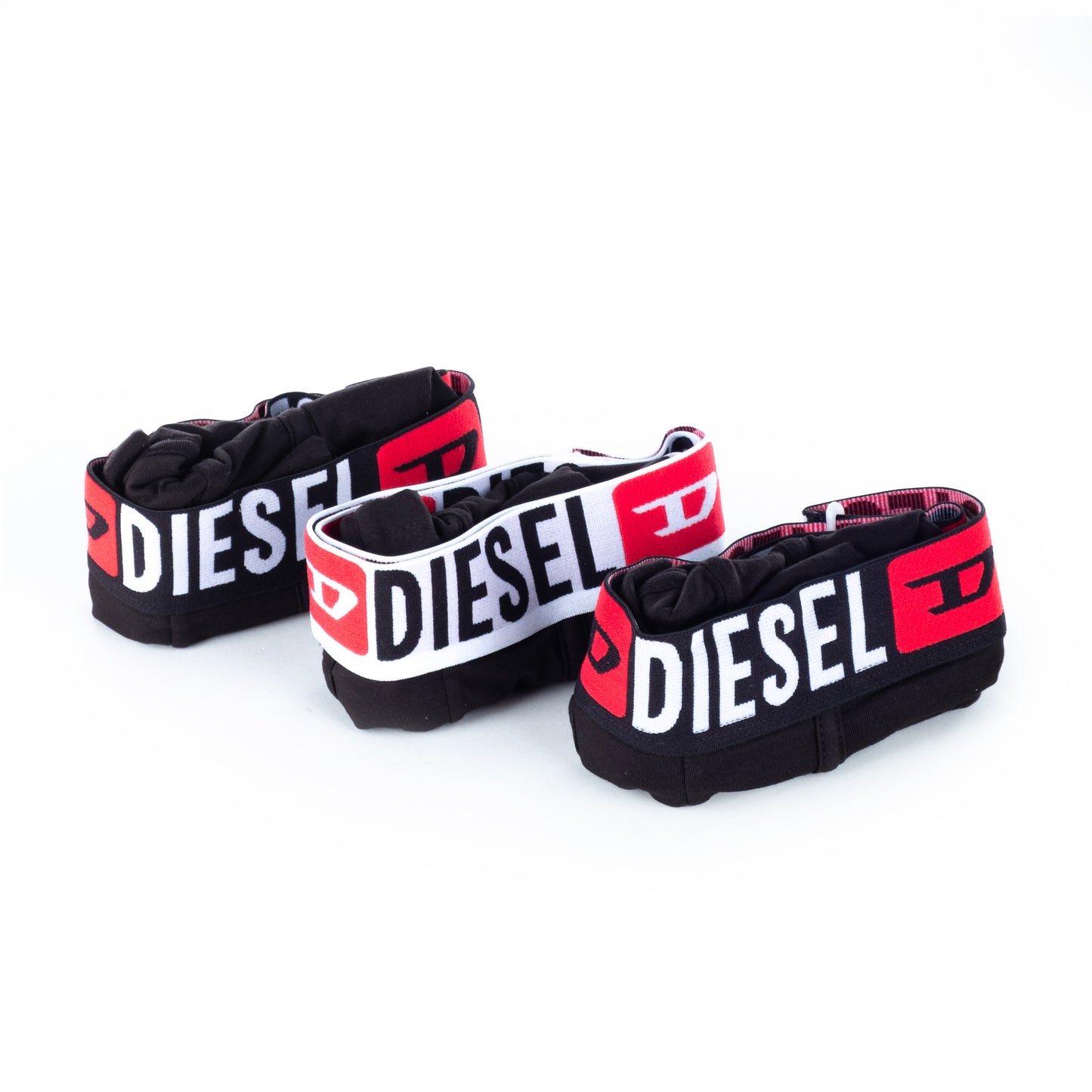 Boxers Homem Diesel Brancos em Algodão com Cintura Elástica com Logo