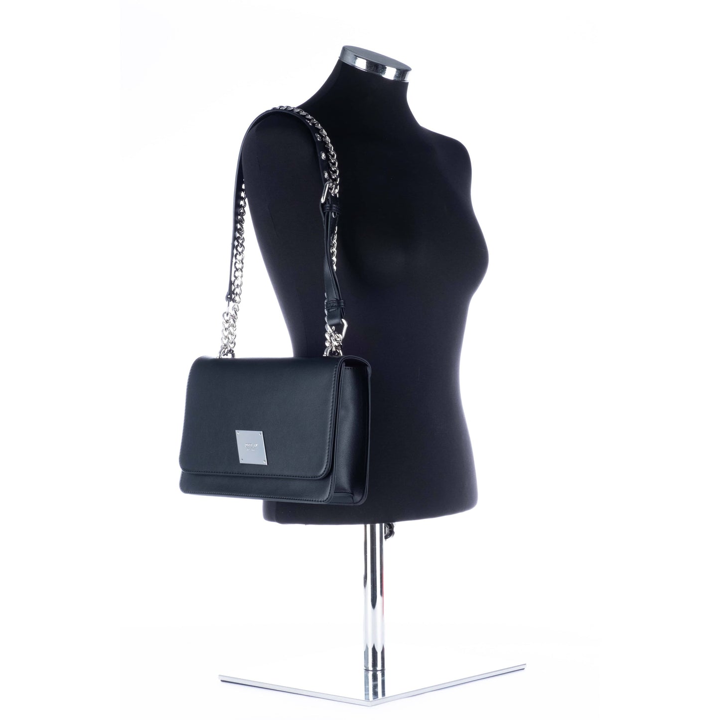 Bolsa Tiracolo Feminina Replay Preta com Detalhes Metálicos