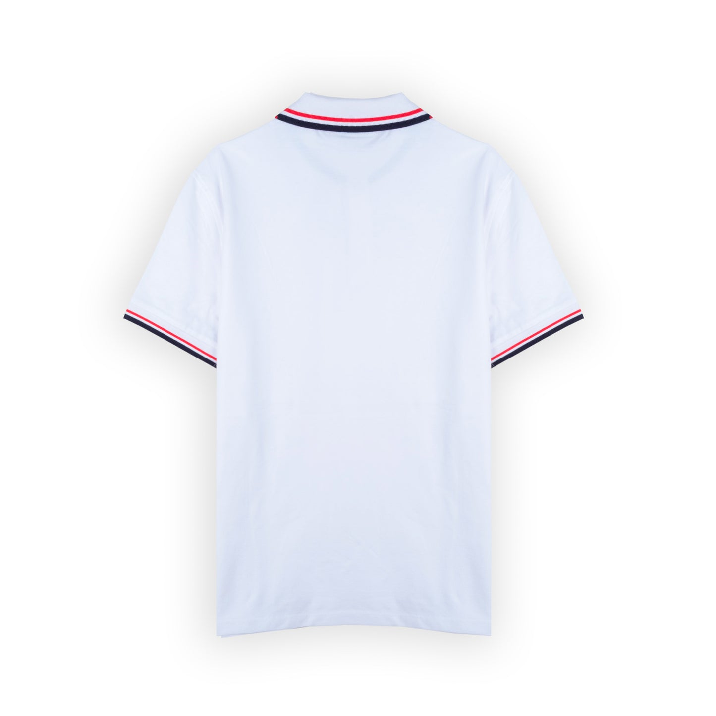 Polo Homem GAS Branco com Detalhes Contrastantes na Gola e Mangas