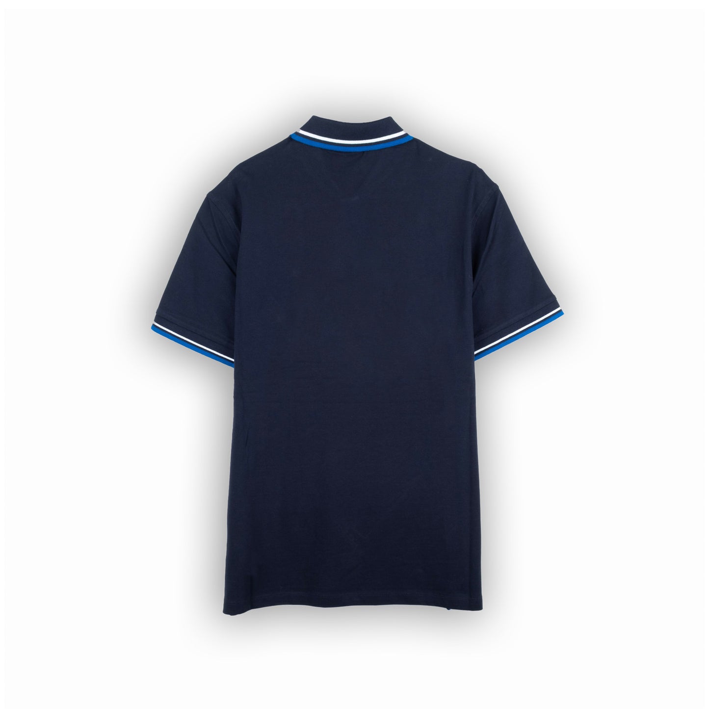 Polo Homem GAS Azul Escuro com Detalhes Contrastantes Azuis na Gola e Mangas