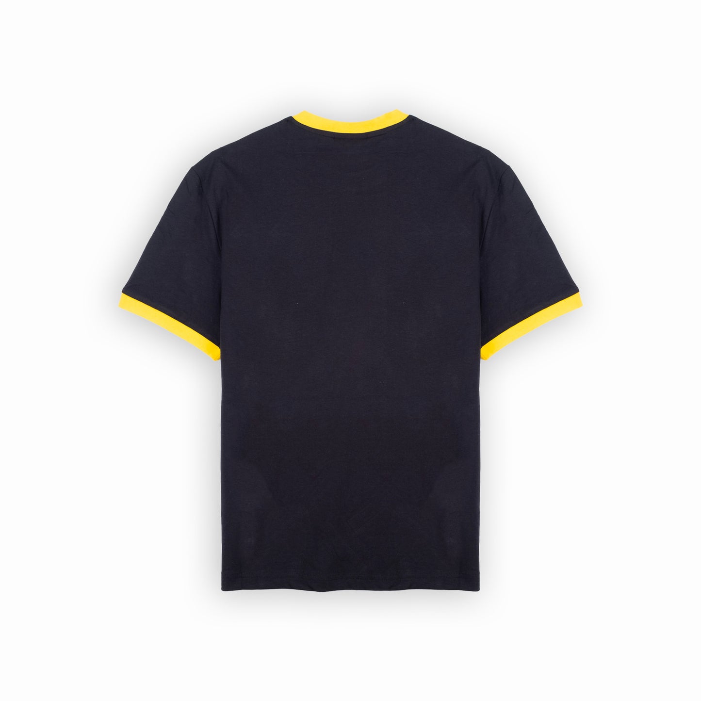 T-shirt Homem GAS Preto com Estampa Frontal e Detalhes Contrastantes Amarelos