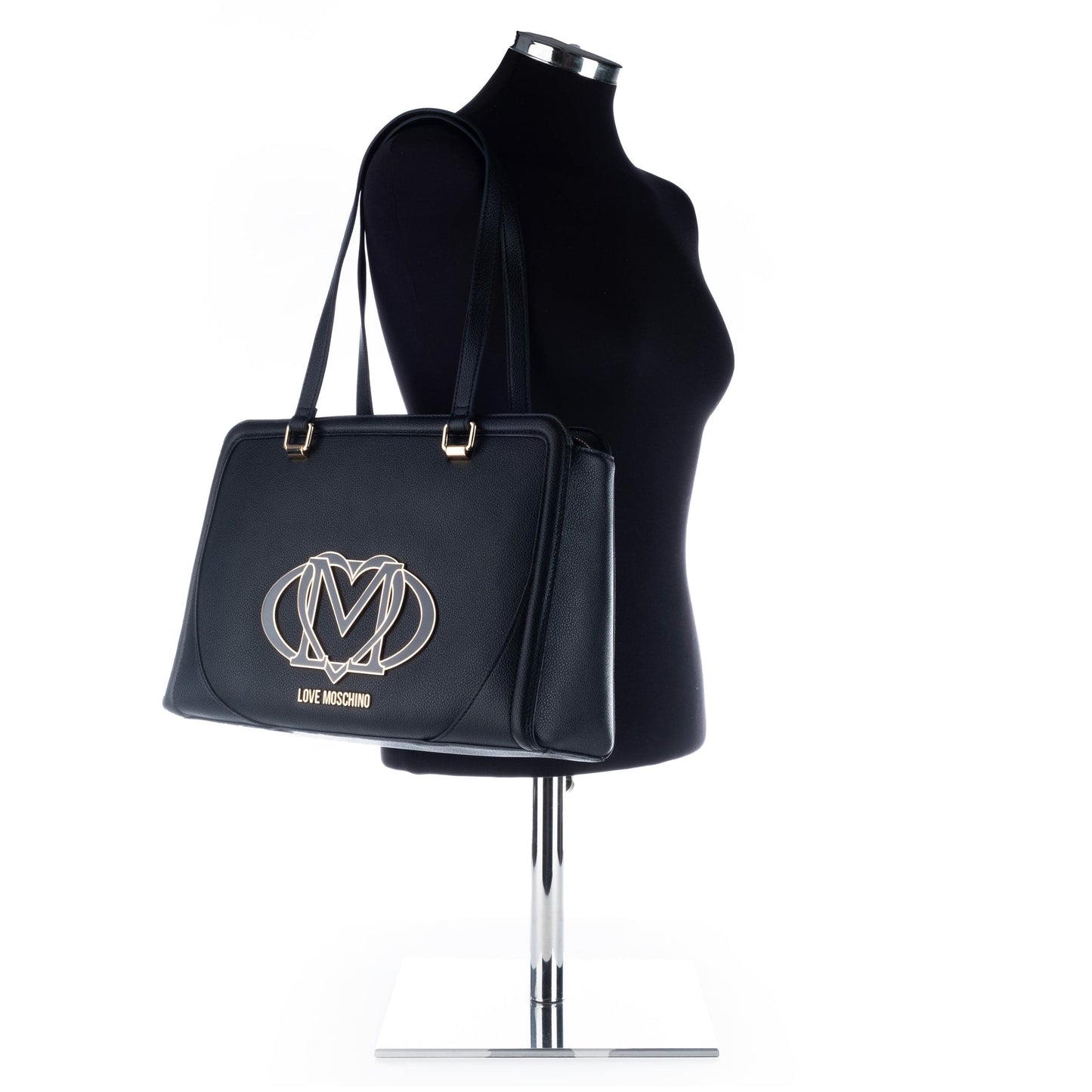 Bolsa Tote Preta Love Moschino