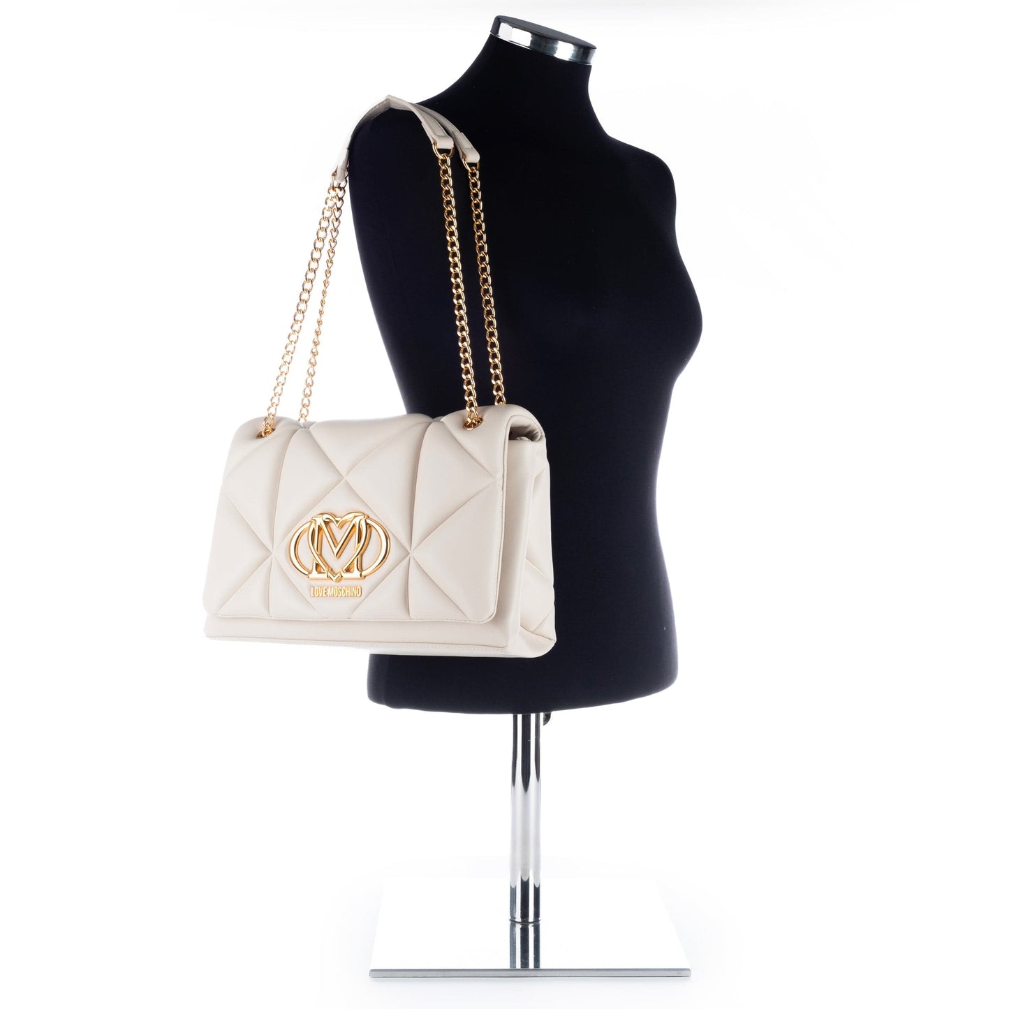 Bolsa de Ombro Branca Love Moschino