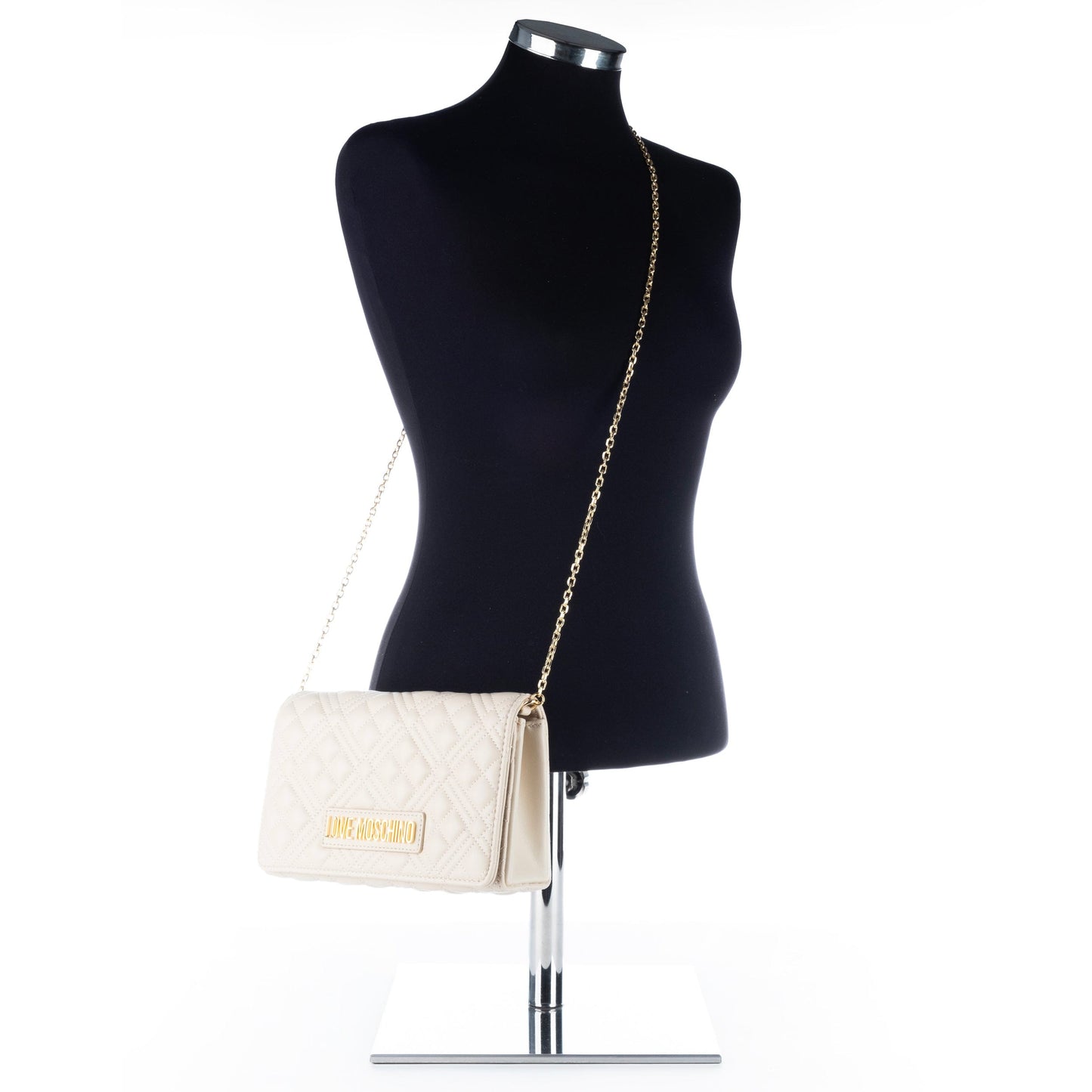 Bolsa de Ombro Branca Love Moschino