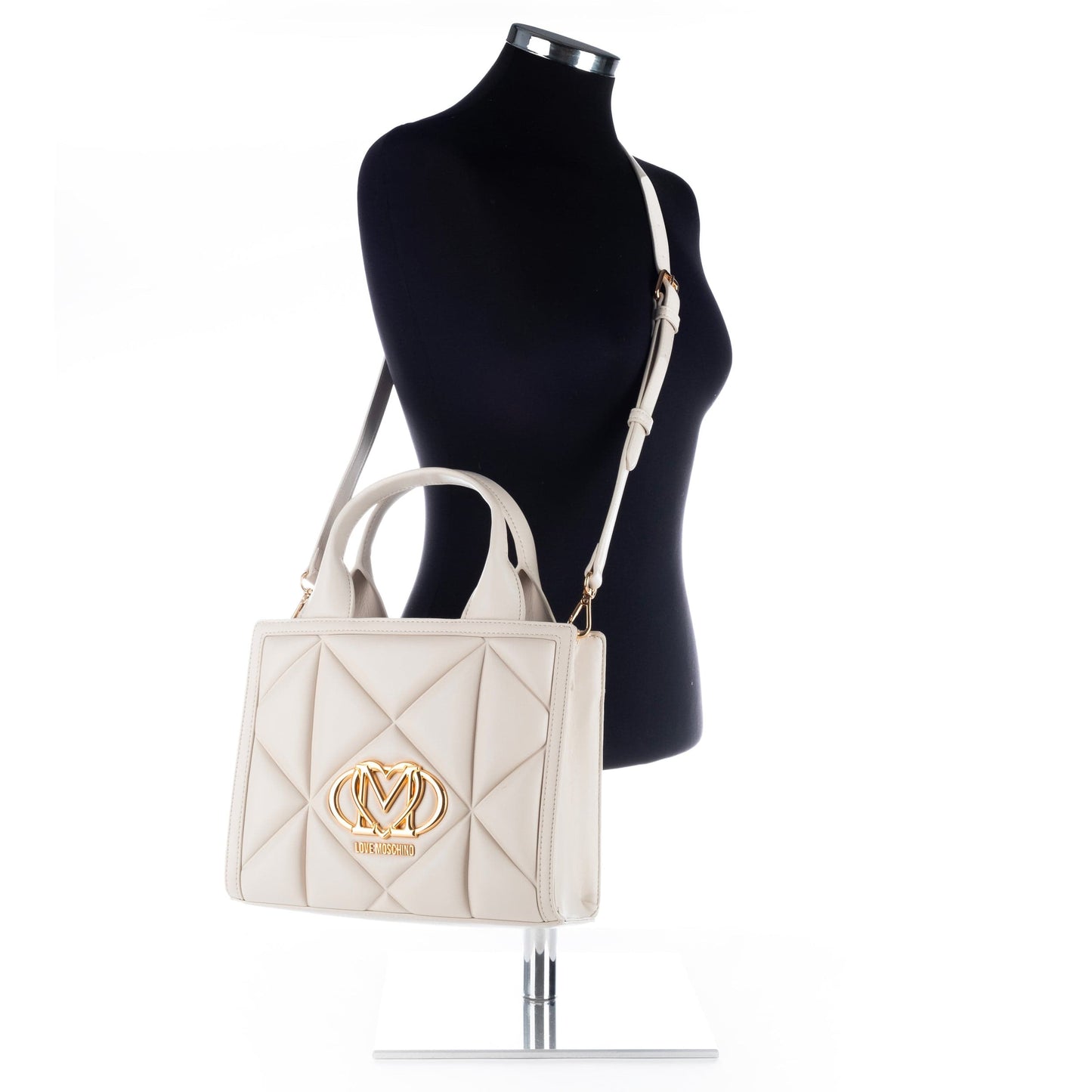 Bolsa Tote Bege Love Moschino