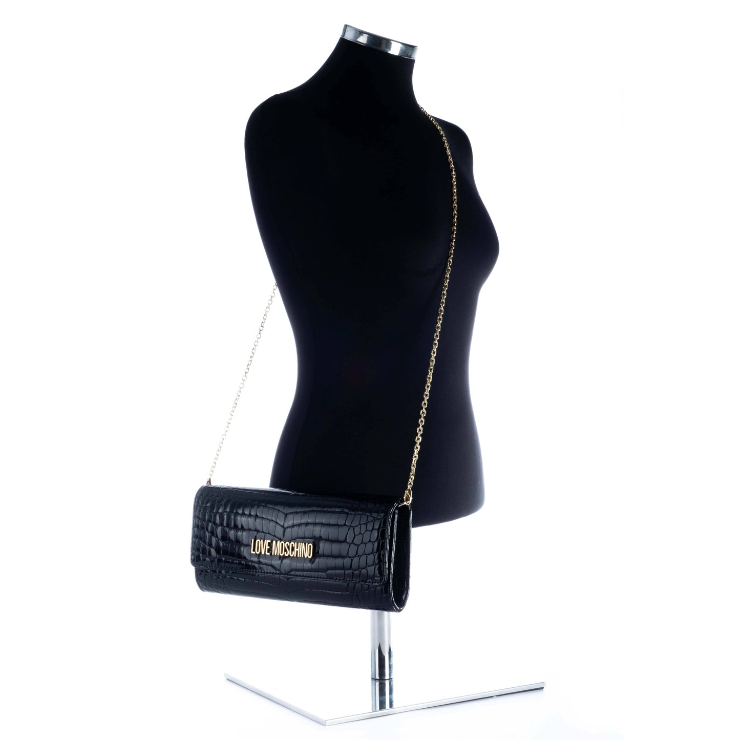 Carteira Clutch Love Moschino Preto