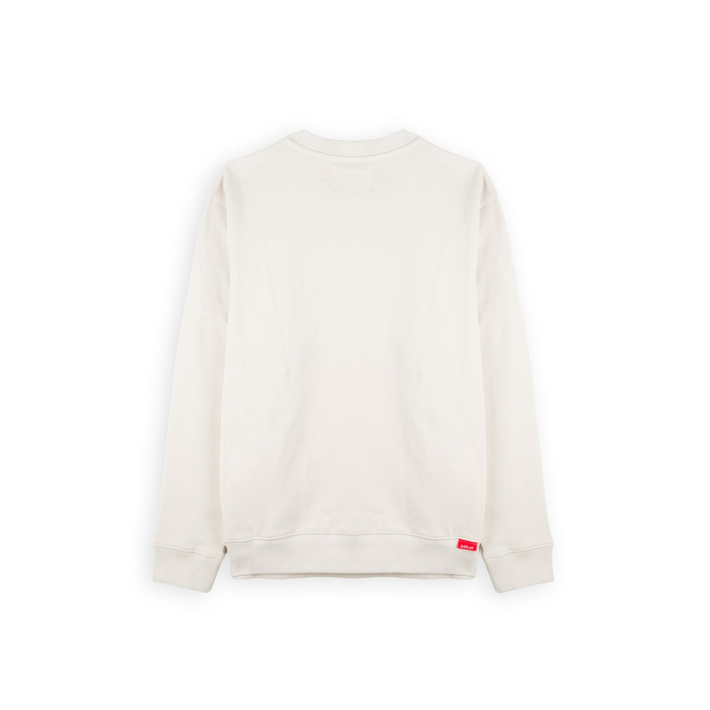 Sweat Homem Replay Bege com Logótipo R Vermelho