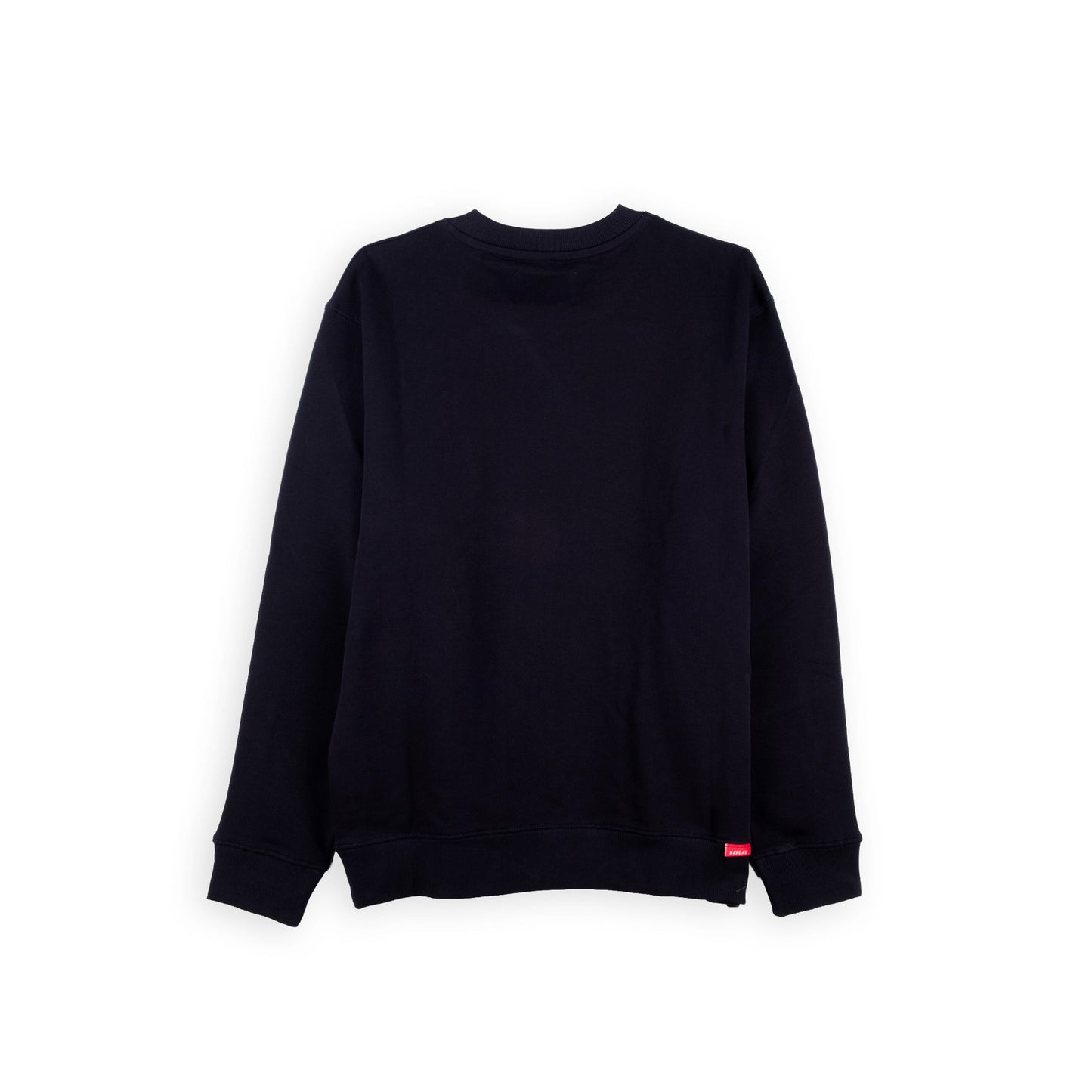 Sweat Homem Replay Preta com Logótipo R Vermelho