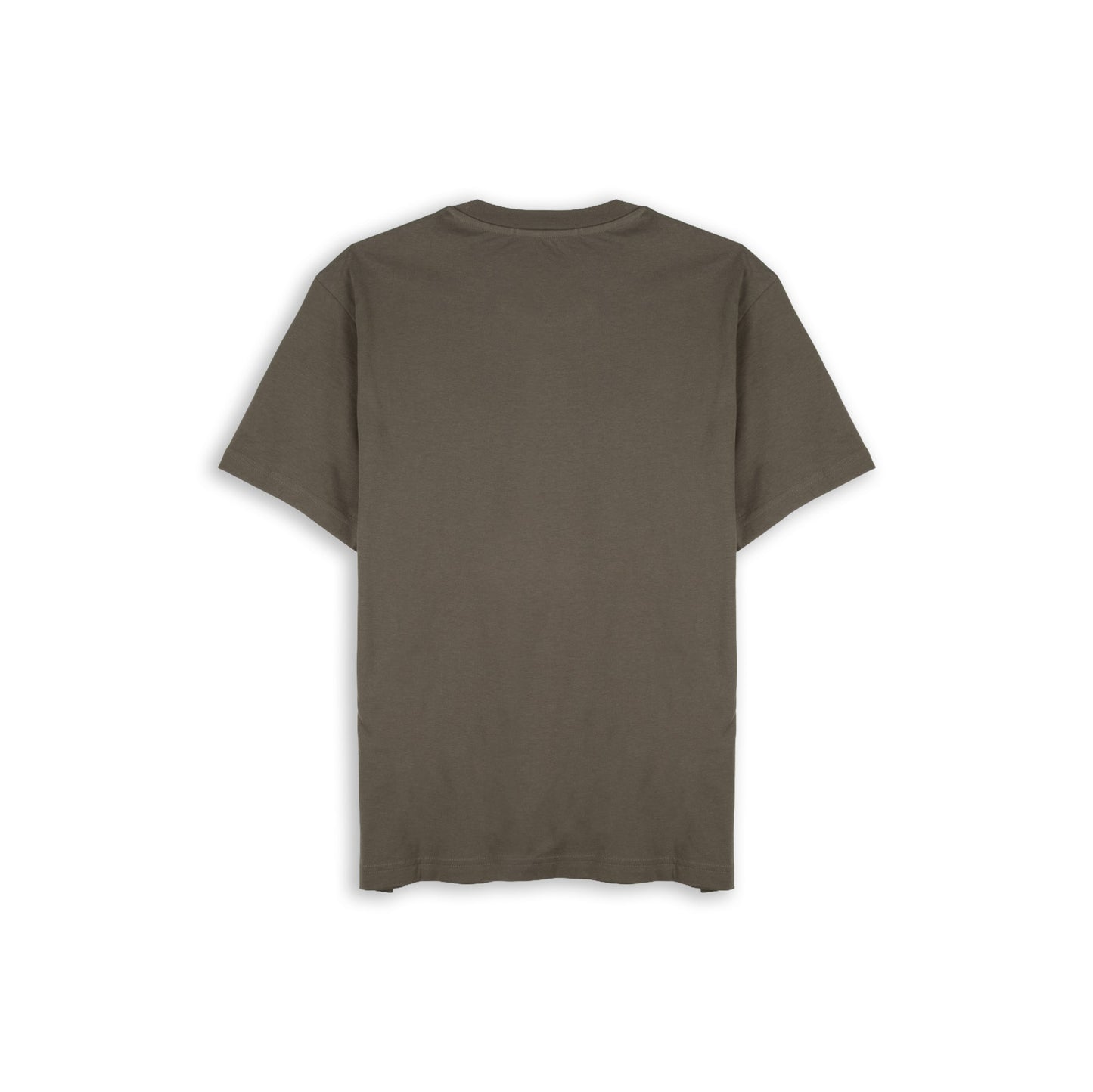 T-Shirt Homem Replay Verde Caqui com Logótipo Frontal Turquesa