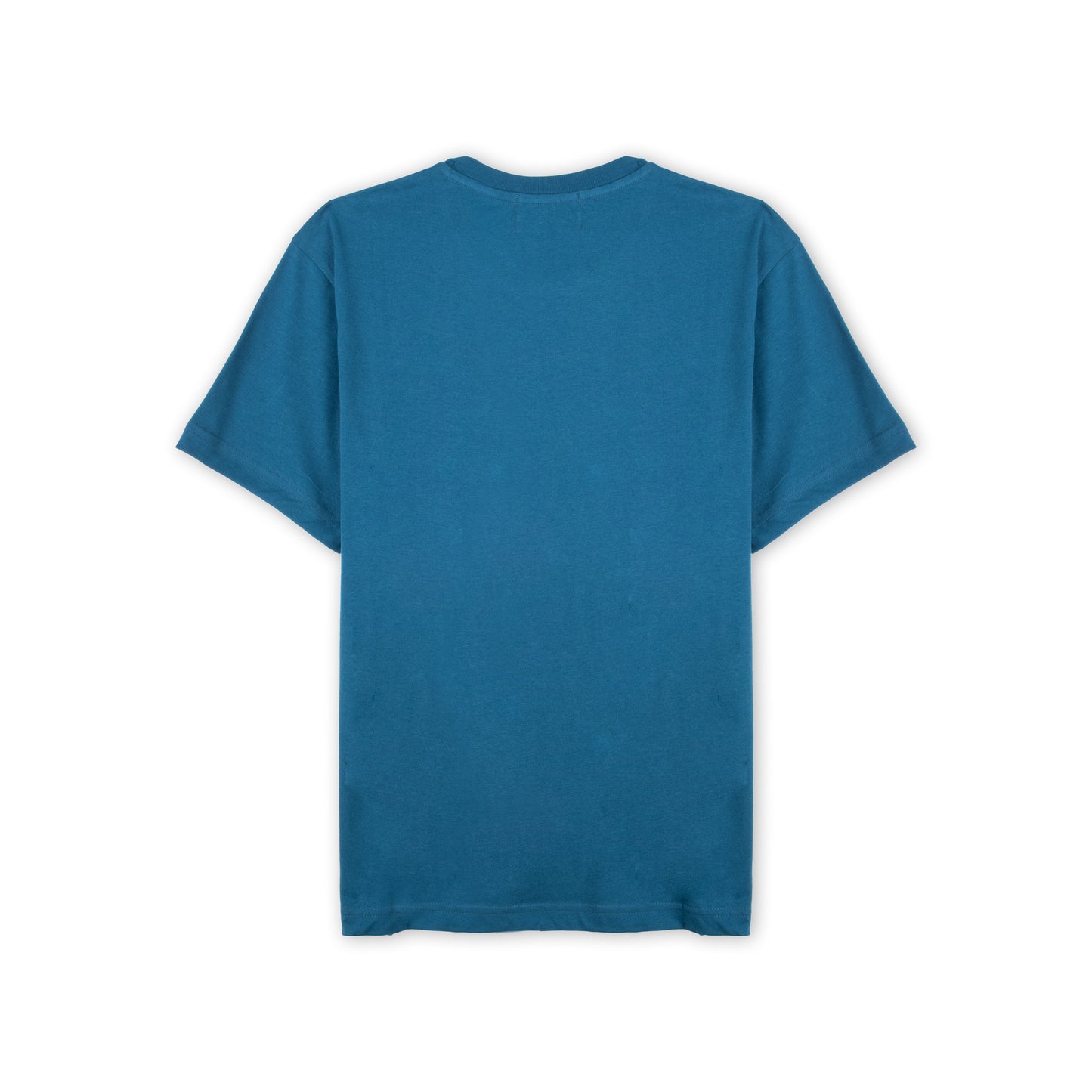 T-shirt Homem Replay Azul com Logo Bordado Minimalista no Peito