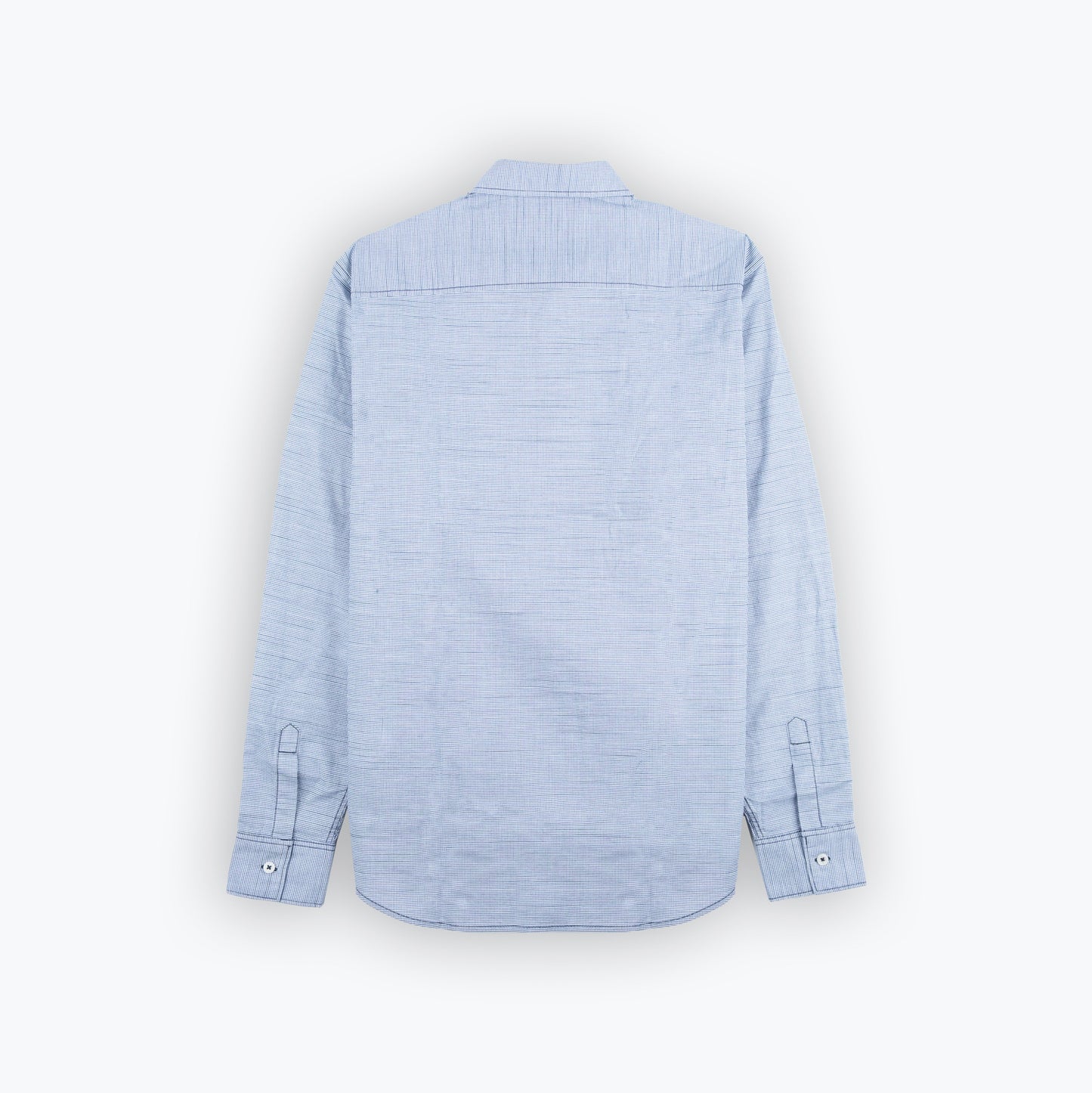 Camisa Homem Replay Azul Claro com Padrão Micro Estampado e Manga Comprida