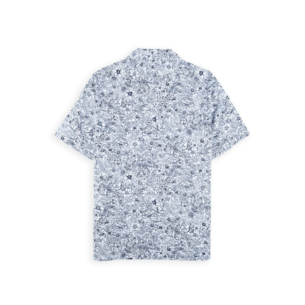Camisa Homem Replay Branca com Padrão Floral