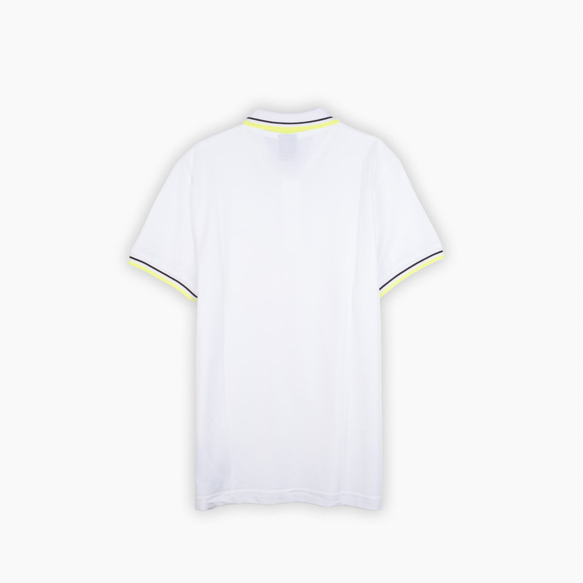 Polo Homem Geox Branco com Riscas Verde-Lima