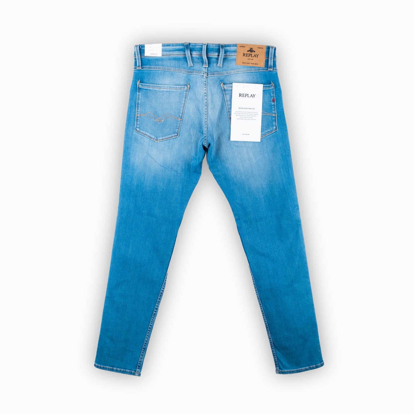 Calças Jeans Homem Replay Azul Claro