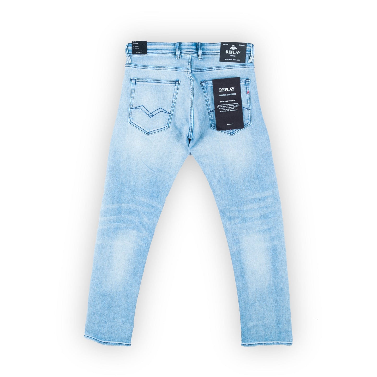 Calças Jeans Homem Replay Azul Claro