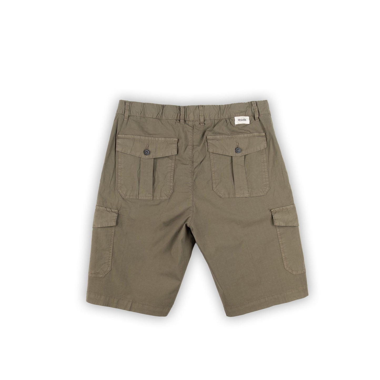 Calções Cargo Homem Yes Zee Verde-Caqui com Cordão
