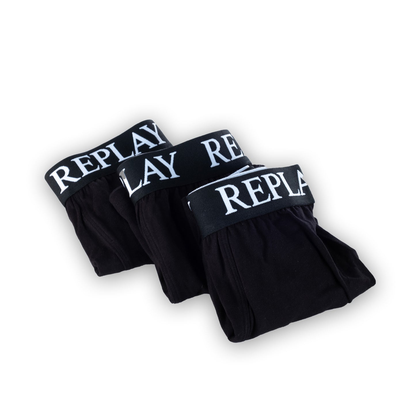 Pack Boxers Homem Replay Pretos com Cintura Elástica com Logo
