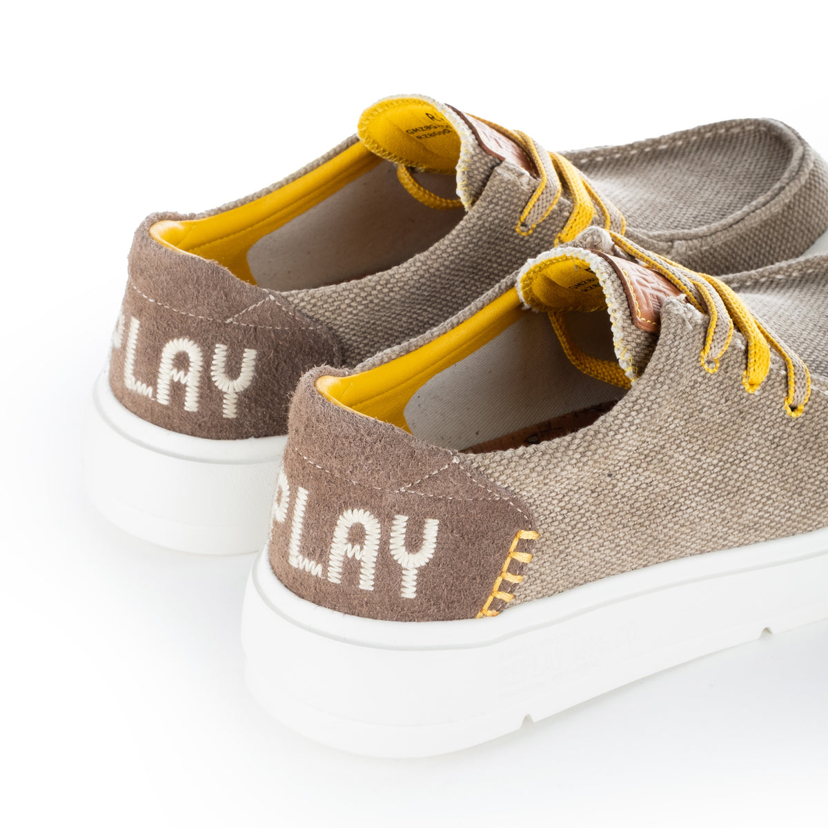 Sapatos Casuais Homem Replay Bege com Atacadores Laranja