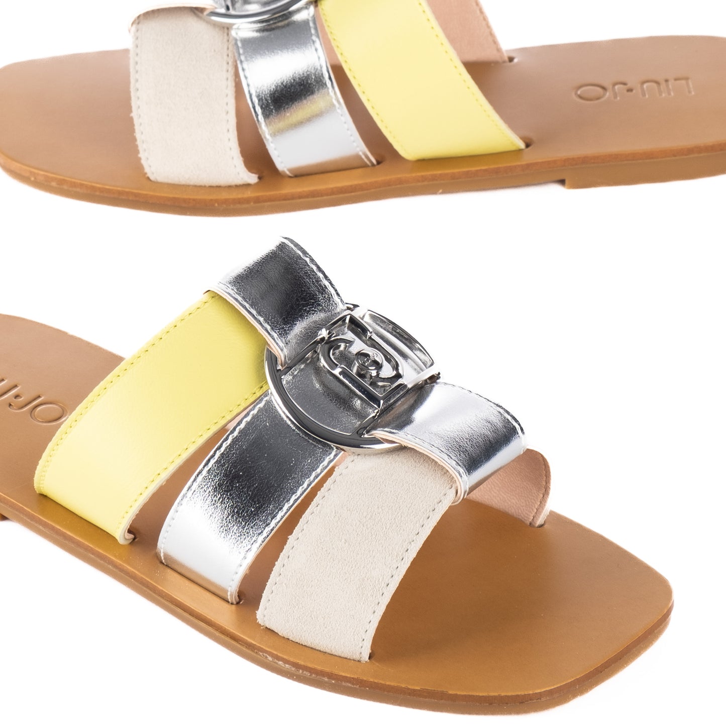 Sandálias Mulher Liu Jo Amarelas com Detalhes em Metal