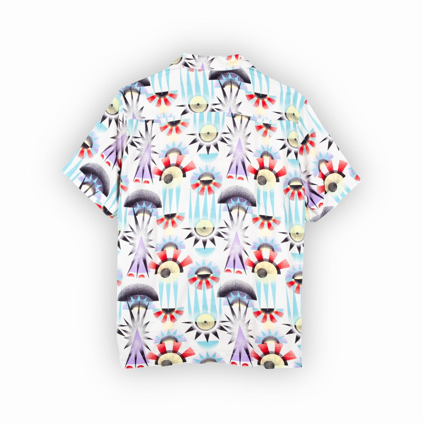 Camisa Masculina Scotch&Soda Estampada Multicolorida com Detalhes Geométricos